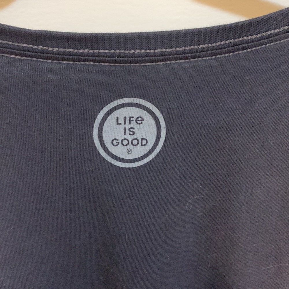 Life is Good Don’t Make Me Put My Foot Down Flamingo Crusher Tee Sz M - Picture 6 of 11